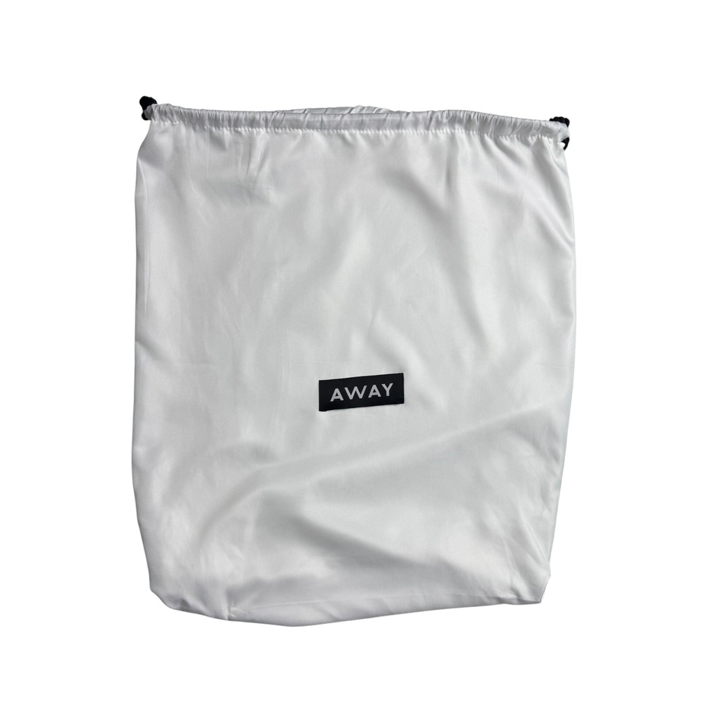 Away Travel White Satin Drawstring Luggage Storage Dust Bag